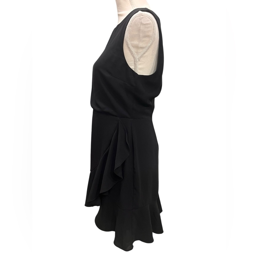 Everly Black Sleeveless Ruffle Hem Cocktail Dress Size Medium - Picture 4 of 7